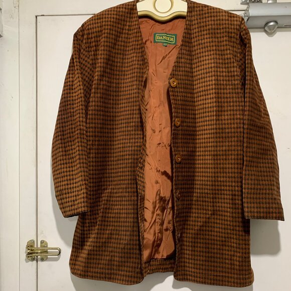 VINTAGE DANIER SUEDE LEATHER PLAID JACKETS SIZE XS - Picture 1 of 12